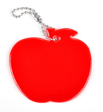 jabłko czerwone odblaskowy brelok